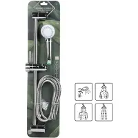 DOCHTMANN Set di soffioni doccia 3 ugelli, supporto a parete, tubo flessibile 150 cm