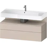 Duravit Collection One Meuble sous-lavabo, 1 tiroir et 1 tiroir, 1190x470x590mm, en niche Taupe Supermatt, QA4396083910010, QA4396083910010