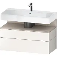 Duravit Collection One Meuble sous-lavabo, 1 tiroir et 1 tiroir, 990x470x590mm, en niche Taupe Matt, QA4395091840010, QA4395091840010