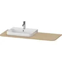 Duravit Console Happy D.2 Plus, 1300x550 mm, 1 découpe à gauche, pour meuble sous-lavabo HP4942, HP4962, HP4972, HP031KL7171, HP031KL7171
