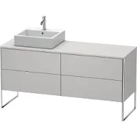 Duravit XSquare Meuble sous-lavabo sur console au sol, 4 tiroirs, vasque à gauche, 1600x778x548mm, XS4924L3939, XS4924L3939