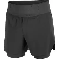 Salomon - Pantaloncini traspiranti con asciugatura rapida - Sense Aero 2In1 Trail 5" M Deep Black per Uomo - Taglia M - Nero