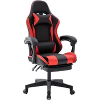 Delman Sedia da gaming da ufficio poltrona ergonomica per gamer con poggiapiedi e poggiatesta 0060RD
