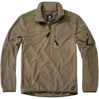 Brandit Pullover 'Troyer Ripstop' oliva / nero