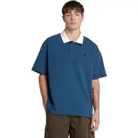 Timberland Textured Polo Dark Denim Taglia: S | Polo Outlet | Uomo | Blu