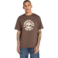 Timberland Holiday Front Graphic Ss Tee Chocolate Brown Taglia: XL | T-shirt stampate Outlet | Uomo | Marrone