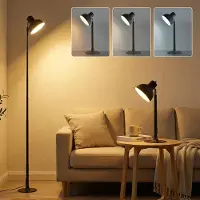 Lapalife Lampada da terra a LED dimmerabile con 3 temperature di colore; lampada da terra regolabile in altezza e orientabile; lampada da lettura; lampada da tavolo per studio, camera da letto, ufficio