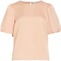 Vila Viellette Round Neck Top A Maniche Corte