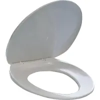 Durable Sedile per wc durevole, in plastica, bianco