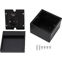 Gistuch Scatola per prese a pavimento, impermeabile, set piatto in acciaio inox con presa USB a 2 fori, nero