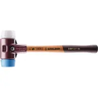 HALDER Mazza SIMPLEX soft-face con alloggiamento TE e manico in legno, Ø 40, superplastica / TPE-soft