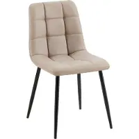 BellaFurn Sedia da pranzo in Pelle finta - Sedia - Rivestimento di facile manutenzione, elevato comfort di seduta | Colore: Taupe