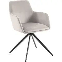 BellaFurn Sedia da sala da pranzo in velluto - sedia allungabile - girevole a 180° per una maggiore libertà di movimento | Colore: grigio