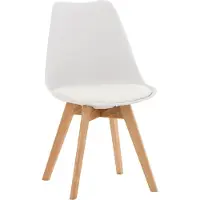 BellaFurn Sedia da pranzo confortevole - Sedia da cucina - Imbottitura di facile manutenzione | Colore: Bianco | Materiale: Plastica