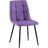 BellaFurn Sedia da pranzo, sedia da cucina, seduta confortevole, design moderno - struttura nero opaco | colore: viola