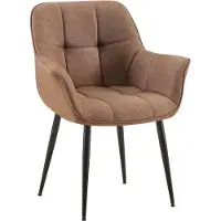 BellaFurn Sedia da pranzo - Sedia moderna di design - Imbottitura confortevole e robusta struttura in metallo. Colore: Taupe | Materiale: Polvere