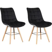 BellaFurn set di 2 sedie da pranzo in velluto - Sedie da cucina - Ottimo comfort
