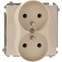 Kontakt-Simon Simon Basic Presa doppia c/u 16A IP20 beige BMGZ2M.01/12