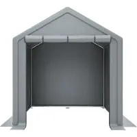 Great han Ripostiglio per attrezzi grigio scuro 190x170x200 cm come garage per biciclette e tenda da magazzino, tenda da garage resistente alle intemperie per giardino e attrezzi