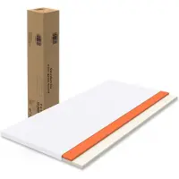 Youjia Materasso confortevole H3, di media rigidità, Oeko-Tex, lavabile, altezza 5 cm, dimensioni 160 cm x 200 cm, realizzato in schiuma arancione, rivestimento bianco