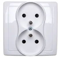 Kontakt-Simon Simon Basic Presa doppia c/u 16A IP20 con otturatore bianco BMGZ2z/11