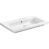 Comad Lavabo da incasso in Vetroceramica 81 x 46 cm, bianco lucido, rettangolare