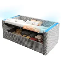 Aiorber daybed 90×200 cm con illuminazione a LED, meccanismo di stoccaggio idraulico, velluto, rete a doghe, divano letto senza materasso - grigio