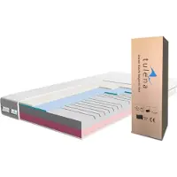 TULENA Materasso 180 x 190 cm Schiuma comfort medio/medio duro H3 / H4 Comfort 20 cm Materasso reversibile Fodera antibatterica con cerniera