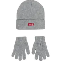 Levi's Unisex Core Batwing Beanie/glove Set Dark Grey Heather Taglia: OS | Accessori Outlet | kids | Grigio