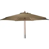 Progarden Ombrellone da giardino in legno, Ø 250 cm, marrone