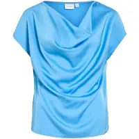 Vila Viellette Drappeggio Top A Maniche Corte