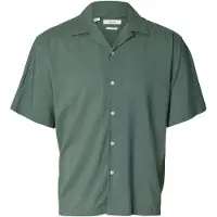 Selected Camicia A Maniche Corte Uomini Verde XXL
