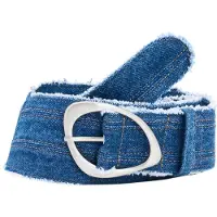 Desigual , Cintura in pelle con cuore, Cotone, Blu, 85