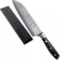 Eden Küchenmesser Eden Classic Damast santoku con protezione per lame Eden