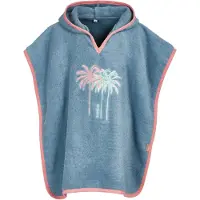 Playshoes Accappatoio 'Palmen' blu colomba / menta / lampone / bianco