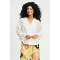 Pom Amsterdam Blouse - Lena Crispy White Taglia: 36 | Maglie a manica lunga Outlet | Donna | Bianco