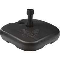 Enne Plastica Portaombrelli Papillon 20 litri, riempibile, polietilene antracite, per pali di ombrellone 18-32mm