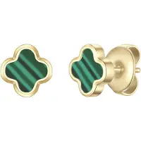 Glanzstücke Orecchini oro / verde / verde scuro
