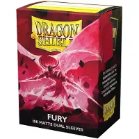 Dragon Shield Bustine Protettive Per Carte Dual Matte Fury Alaric Crimson King 100 Bustine