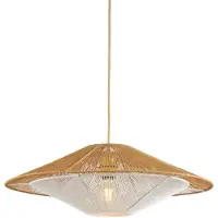 Good&Mojo Lampada a sospensione Lumbini, Ø 60 cm, colore naturale, corda di