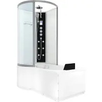 AcquaVapore Vasca combinata con doccia K50-R03-EC Tempio della doccia 100x170 cm