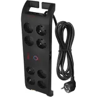 Emos Presa di corrente a 8 prese con protezione dalle sovratensioni, cavo di 3 m con interruttore e indicatore LED, 1800 J, corrente di dispersione 15000 A, P54252
