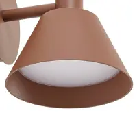 LUCANDE Applicazione da esterno LED Tabena, marrone, IP44, CCT