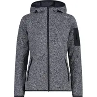 CMP Women's Jacket Fix Hood Jacquard Knitted 3H19826 Giacca in pile Donna (44, grigio)