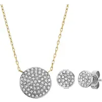 Fossil Steel bicolor jewelry set with zircons JF04815SET (Collana, Orecchini)