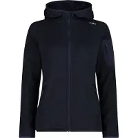 CMP Women's Jacket Fix Hood Jacquard Knitted 3H19826 Giacca in pile Donna (50, nero)