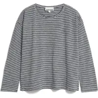 Armedangels Women's Xianaa Lovely Stripes Maglia a manica lunga Donna (S, grigio)