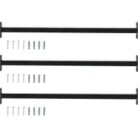vidaXL Barra di sicurezza regolabile per finestre, confezione da 3, lunghezza regolabile da 710 a 1200 mm