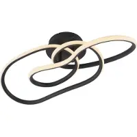 Paul Neuhaus Plafoniera LED TWIST, nera, lunghezza 90 cm, metallo, Switchdim