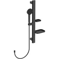 Ideal standard Alu+ combiné de douche avec douchette 2 fonctions et 2 tablettes, BD586XG, BD586XG